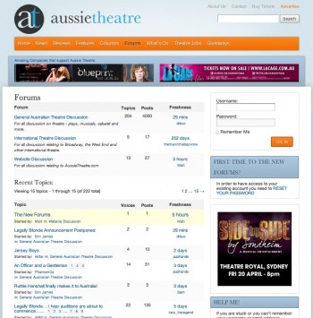 New AussieTheatre Forums