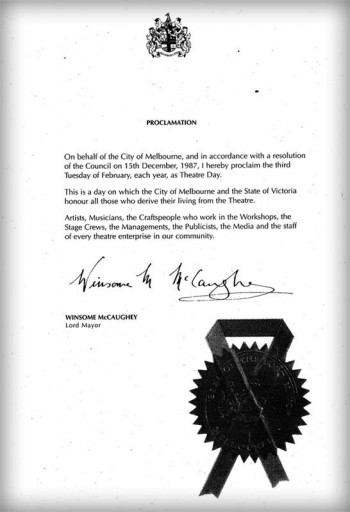 Theatre Day Proclamation