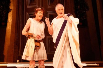 Geoffrey Rush and Shane Bourne in Forum 2012. Image by Jeff Busby