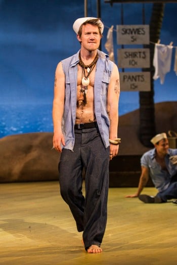 Eddie Perfect as Luther Billis in South Pacific. Image by Kurt Sneddon