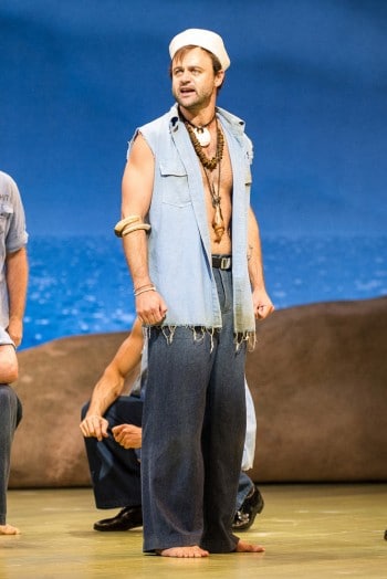 Gyton Grantley as Luther Billis in South Pacific 2013. Image by Kurt Sneddon