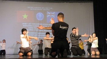 Bangarra workshop with Vietnam Dance College in Hanoi - 28 February 2013