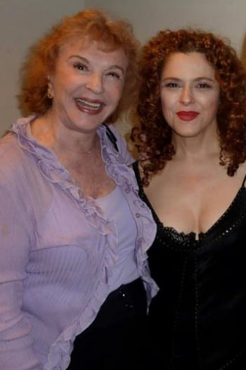 Bernadette Peters and vocal coach Adrienne Angel