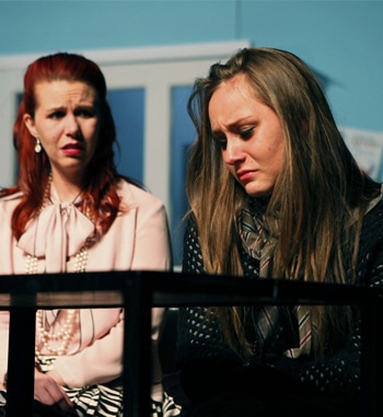 Rochelle Newman (as Claire) and Liv Wilson (as Allison).  [image supplied]