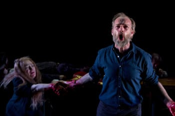 Hugo Weaving and Melita Jurisic in Macbeth. Photo by Brett Boardman.