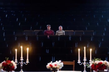 Kate Box and Eden Falk in STC's Macbeth. Photo by Brett Boardman.