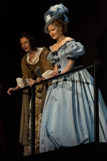 Julia Zemiro and Eryn Jean Norvill in Cyrano de Bergerac. Photo by Brett Boardman.