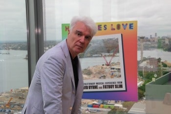 David Byrne at Barangaroo. Image supplied