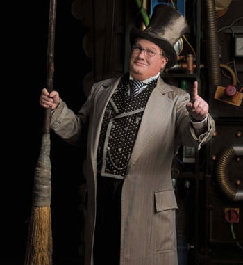 Simon Gallaher as the Wizard in Wicked. Photography: Stephen Reinhardt.