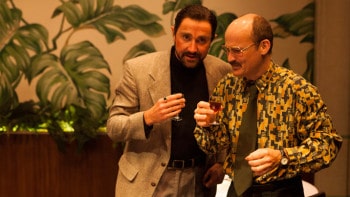 Glenn Hazeldine and Josh McConville in After Dinner. Image by Brett Boardman.
