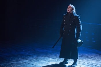 Hayden Tee, currently starring as Javert in Les Miserables, is heading to Broadway. Photo by Matt Murphy. 