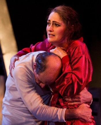 Geoff Sirmai and Caroline Levien in The Diary of Anne Frank.  Photograph by Matthias Engesser.