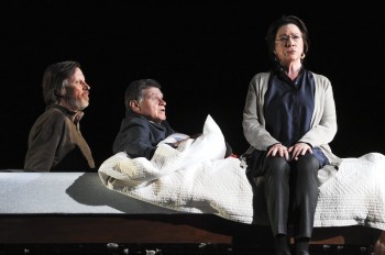 Bruce Spence, Drew Forsythe and Sandy Gore in Sydney Theatre Company’s Under Milk Wood. Image by Heidrun Löhr