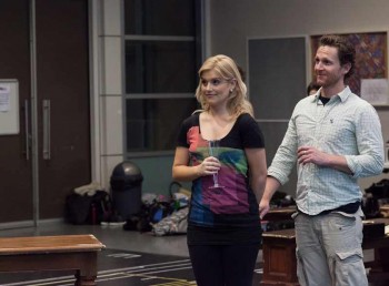 David Harris and Lucy Durack in rehearsals for Legally Blonde. Image by Matt Watson