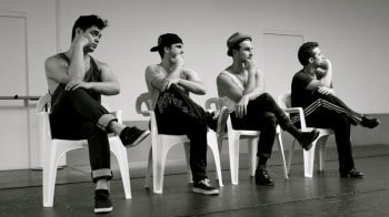 Members of The Tap Pack in rehearsals