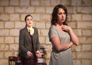 Kate Cheel and Alison Bell in Hedda Gabler. Photo by Shane Reid