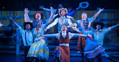 Ensemble cast of Harvest Rain's Oklahoma! Image by Trent Rouillon