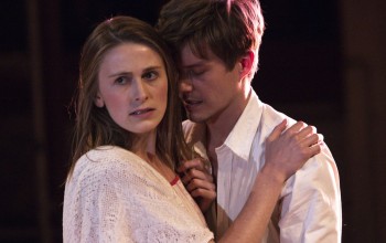 Lucy Fry and Xavier Samuel in The Seagull. Photo by Shane Reid