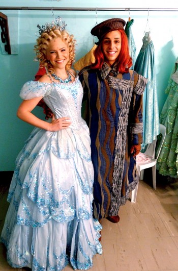 Suzie Mathers and Chris Scalzo backstage in WICKED
