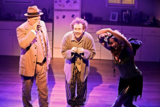 Laurence Coy, Jay James-Moody and Jaimie Leigh Johnson in Squabbalogic's The Drowsy Chaperone. Image by Michael Francis of Francis Fotography