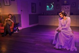 Jay James-Moody and Hilary Cole in Squabbalogic's The Drowsy Chaperone. Image by Michael Francis of Francis Fotography