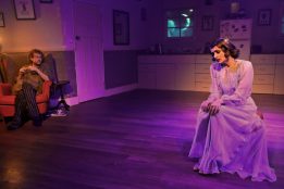 Jay James-Moody and Hilary Cole in Squabbalogic's The Drowsy Chaperone. Image by Michael Francis of Francis Fotography