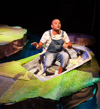 Luke Carroll in Wind in the Willows - La Boite Theatre. Photography: Dylan Evans.