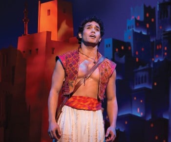 Adam Jacobs in Disney Theatrical Productions' Aladdin, the new musical. Image by Cylla Von Tiedemann
