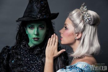 Rosa McCarty and Emily McKenzie in CLOC Musical Theatre's Wicked. Photography by Ben Fon.
