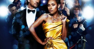 Paulini Curuenavuli and Kip Gamblin in The Bodyguard. Image supplied.
