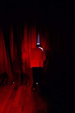 Jay James Moody with some through the curtain scene work