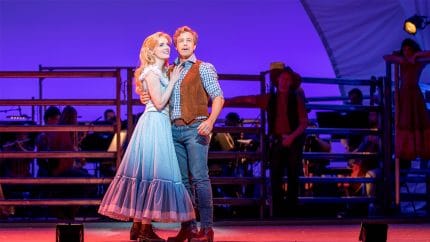 Simon and Anna O'Byrne as Curly and Laurey in The Production Company's Oklahoma!