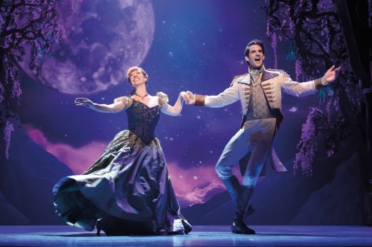 6-Patti Murin (Anna) and John Riddle (Hans) in FROZEN on Broadway. Photo by Deen van Meer