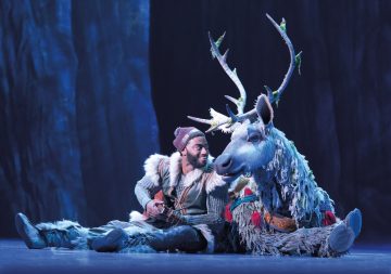 8-Jelani Alladin (Kristoff) and Andrew Pirozzi (Sven) in FROZEN on Broadway. Photo by Deen van Meer