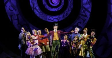Paul Slade Smith (Willy Wonka) and lead cast of Charlie and the Chocolate Factory. Image by Brian Geach