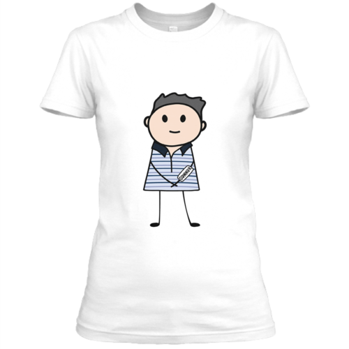 Evan Womens White Crew Neck T-Shirt