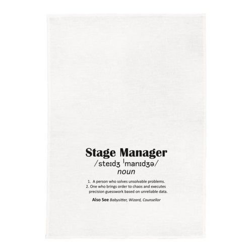 Stage Manager White Kitchen Tea Towel