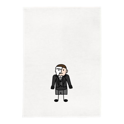 Phantom White Kitchen Tea Towel