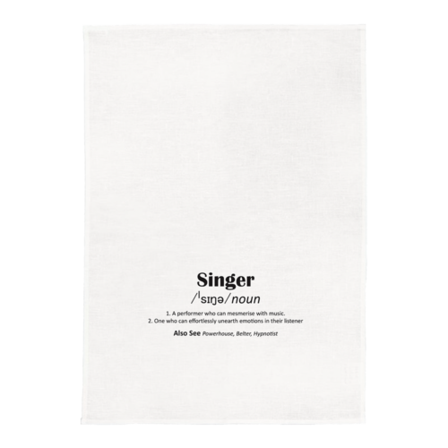 Singer White Kitchen Tea Towel