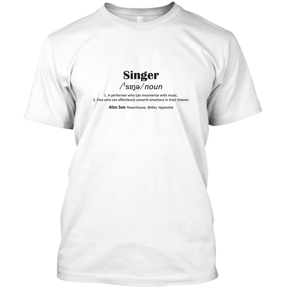 Singer White T-Shirt Final