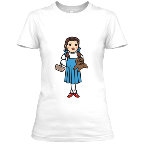 Dorothy Womens White Crew Neck T-Shirt