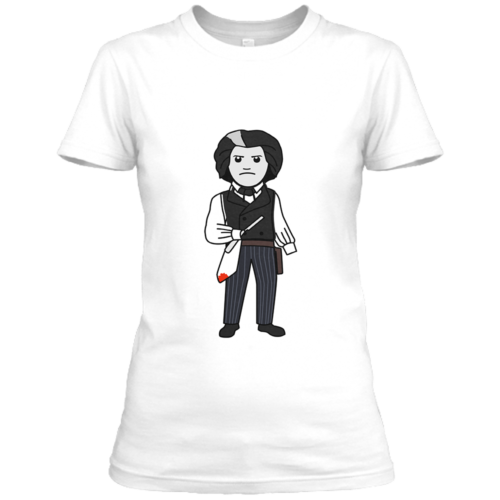 Sweeney Womens White Crew Neck T-Shirt