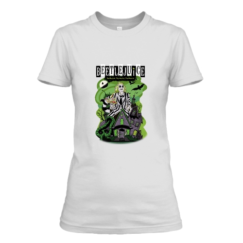 BeetleJuice #1 Women's White Crew Neck T-Shirt