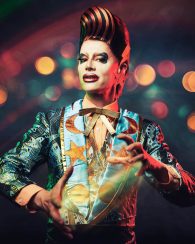 Divina de Campo as The Amazing Karnak for RIDE THE CYCLONE, credit Charlie Flint
